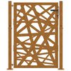 vidaXL Puerta de jardín 100x125 cm acero corten diseño ligero
