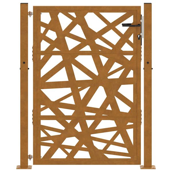 vidaXL Puerta de jardín 100x125 cm acero corten diseño ligero