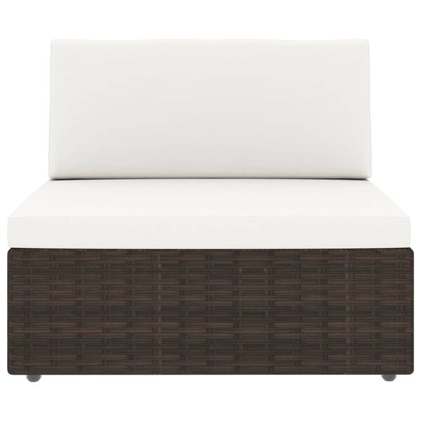 vidaXL Juego de muebles de jardín 6 piezas ratán sintético marrón