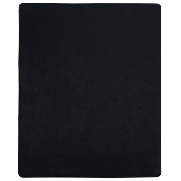 vidaXL S&aacute;banas bajeras jersey 2 uds algod&oacute;n negro 90x200 cm