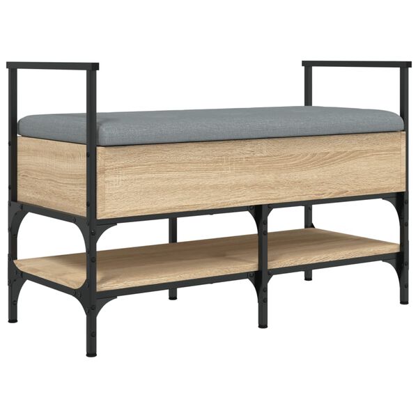 vidaXL Banco zapatero madera de ingenier&iacute;a roble Sonoma 85,5x42x57,5cm