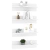 vidaXL Estante de pared 4 uds madera contrachapada blanco 60x11,5x18cm