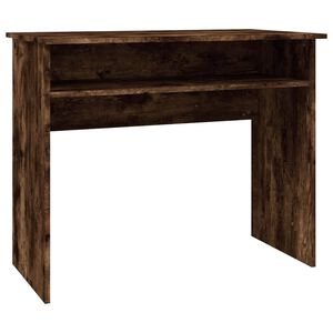 vidaXL Escritorio madera contrachapada color roble ahumado 90x50x74 cm