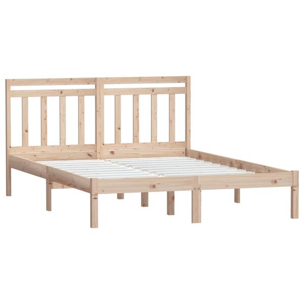 vidaXL Estructura de cama madera maciza de pino 140x200 cm