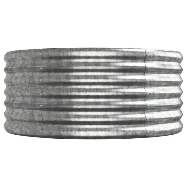 vidaXL Jardinera arriate acero galvanizado plata 224x80x36 cm