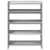 vidaXL Mueble zapatero madera contrachapada gris sonoma 60x25x81 cm