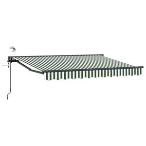 vidaXL Toldo Retr&aacute;ctil El&eacute;ctrico Verde, Blanco, Antracita 2,5 x 2 m