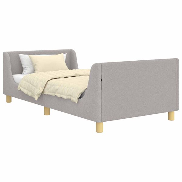 vidaXL Cama para ni&ntilde;os con cabecero Gris Claro 80 x 200 cm