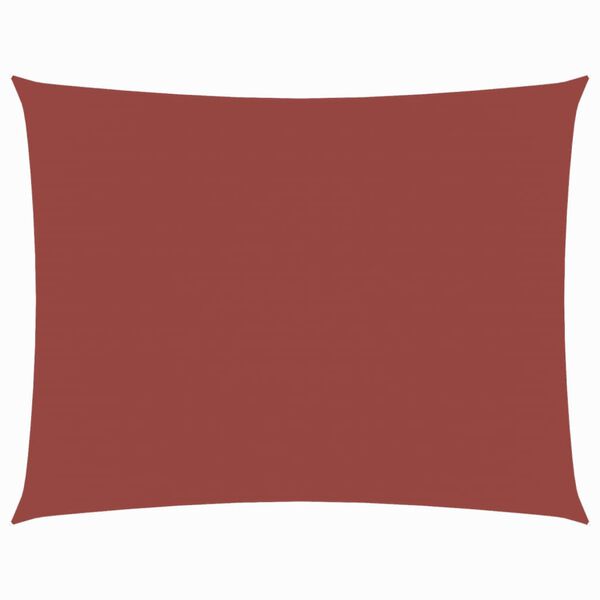 vidaXL Toldo de vela rectangular tela Oxford terracota 2,5x4 m
