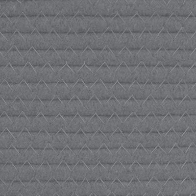 vidaXL Cesta de almacenaje algodón gris y blanco Ø49x65 cm