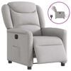 vidaXL Sillón reclinable eléctrico de tela gris nube