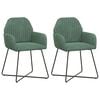 vidaXL Sillas de comedor 2 uds. Terciopelo Verde Mar 55 x 50 x 84 cm
