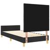 vidaXL Estructura de cama con cabecera Negro 90 x 190 cm tela