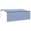 vidaXL Toldo Retr&aacute;ctil Azul y 350 x 200 cm Poli&eacute;ster y Aluminio