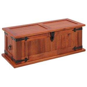 vidaXL Ba&uacute;l de almacenamiento de madera maciza de acacia 60x25x22 cm