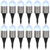 vidaXL L&aacute;mparas solares de suelo 12 unidades luces LED blanco