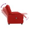 vidaXL Sill&oacute;n reclinable el&eacute;ctrico de cuero sint&eacute;tico rojo tinto