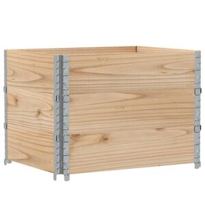 vidaXL Collares de palets 3 unidades madera maciza de pino 80x60 cm