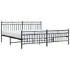 vidaXL Estructura cama sin colch&oacute;n con estribo metal negro 193x203 cm