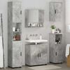 vidaXL Juego de muebles de ba&ntilde;o con almacenamiento 5 pcs Gris Concreto
