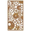 vidaXL Adorno de pared de jard&iacute;n acero corten rueda dentada 105x55 cm