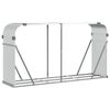 vidaXL Le&ntilde;ero de acero galvanizado plateado 180x45x100 cm