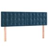 vidaXL Cama box spring con colch&oacute;n terciopelo azul oscuro 140x200 cm