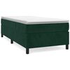 vidaXL Cama box spring con colch&oacute;n terciopelo verde oscuro 90x190 cm