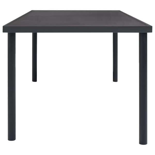 vidaXL Mesa de comedor de jard&iacute;n acero gris antracita 190x90x74 cm