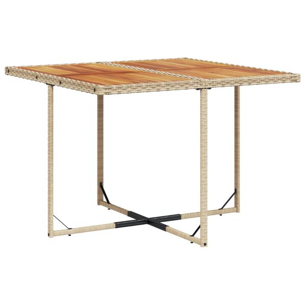 vidaXL Set comedor de jard&iacute;n 5 pzas con cojines rat&aacute;n sint&eacute;tico beige