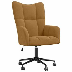 vidaXL Sill&oacute;n de relax de terciopelo marr&oacute;n