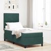 vidaXL Cama tipo Box Spring con colch&oacute;n Verde oscuro 80 x 200 cm tela