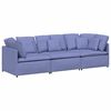 vidaXL Sof&aacute; modular con cojines de tela color azul vaquero