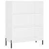 vidaXL Aparador alto madera contrachapada blanco 69,5x34x180 cm
