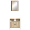 vidaXL Juego de muebles de ba&ntilde;o 2 pcs Marr&oacute;n Madera contrachapada