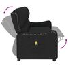 vidaXL Sillón reclinable de masaje de 3 plazas tela negro