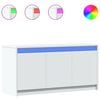 vidaXL Mueble de TV con LED madera de ingenier&iacute;a blanco 100x34x50 cm