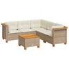 vidaXL Juego de sof&aacute;s jard&iacute;n con cojines 6 pzas rat&aacute;n sint&eacute;tico beige
