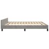 vidaXL Estructura de cama sin colch&oacute;n terciopelo gris claro 160x200 cm