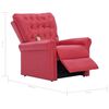 vidaXL Sill&oacute;n de masaje reclinable cuero sint&eacute;tico rojo