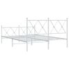 vidaXL Estructura cama sin colch&oacute;n con estribo metal blanco 137x190 cm
