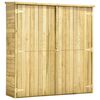 vidaXL Caseta herramientas jard&iacute;n madera pino impregnada 163x50x171 cm