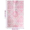 vidaXL Alfombra de exterior PP ARAKIL rosa 190x290 cm