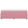 vidaXL Cama box spring con colch&oacute;n terciopelo rosa 100x200 cm