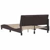 vidaXL Estructura de cama sin colch&oacute;n Hanko tela marr&oacute;n oscuro 140x190 cm