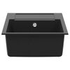 vidaXL Lavabo Negro 780 x 500 mm 80% Cuarzo y 20% Resina