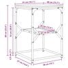 vidaXL Mesa lateral Roble ahumado 41 x 40 x 60 cm