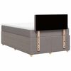 vidaXL Cama box spring con colch&oacute;n tela gris taupe 120x200 cm