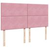 vidaXL Cama box spring con colch&oacute;n terciopelo rosa 200x200 cm