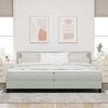 vidaXL Cama tipo Box Spring Gris Claro 200 x 200 cm Terciopelo